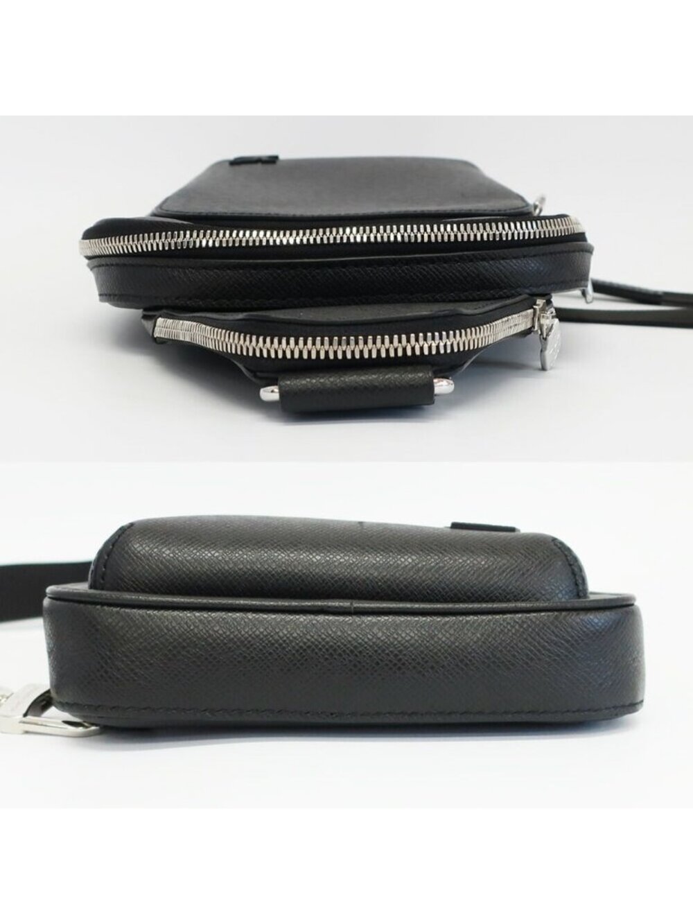 Louis Vuitton Ten Avenue Sling Bag Taiga Leather Black Silver - Picture 3 of 10